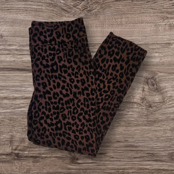 Chico's Women's Cheetah Dreams Ponte Slim Ankle Pants - Picture 2 of 6